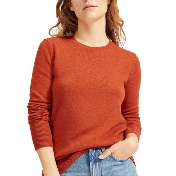 Everlane Sweaters Everlane Orange Cashmere Crewneck Sweater Small